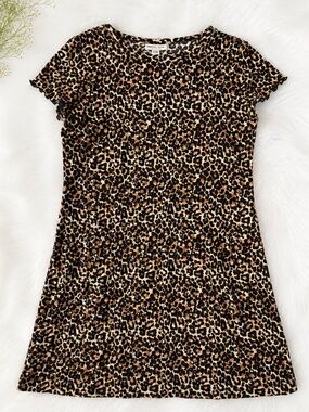 American Eagle Leopard Print Mini Dress / Long Tee Size M